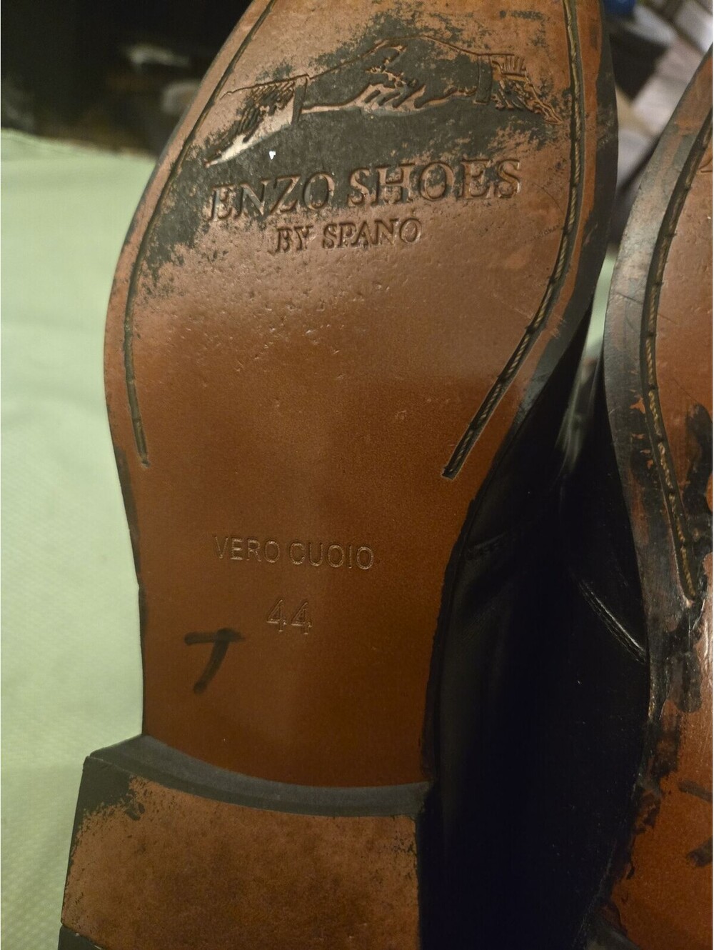 Enzo Shoes by Spano Black Leather Single Monk Strap Loafers Size 44 - Picture 2 of 8